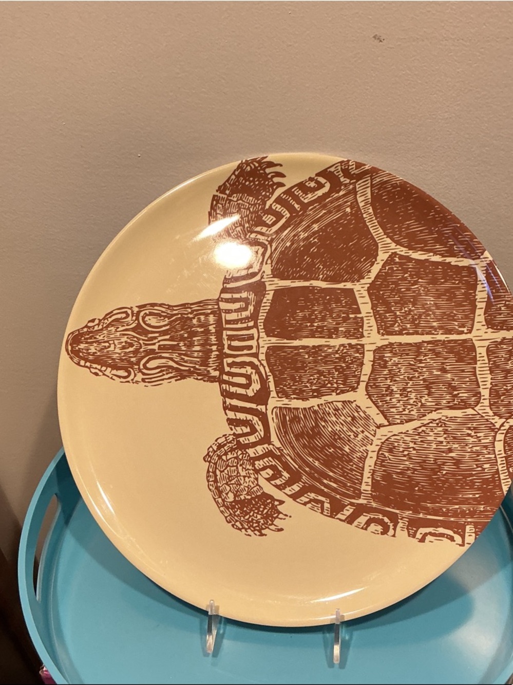 Sea Life Turtle Thomas Paul Melamine Turtle platter Sea Life Turtle